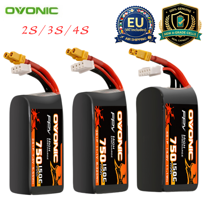 Drone Battery 3S - HOT OVONIC 150C 750mAh 7.4V/11.1V/14.8V Lipo